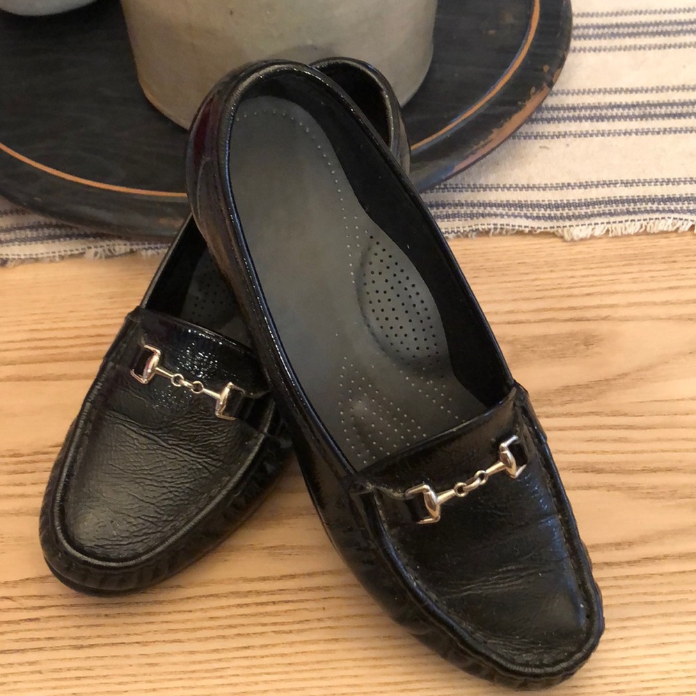 SAS tripad comfort black patent leather loafer